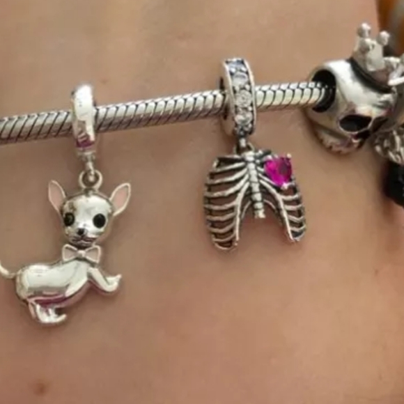 925 Sterling Silver Beating Heart Chest Skelton - Picture 4 of 10